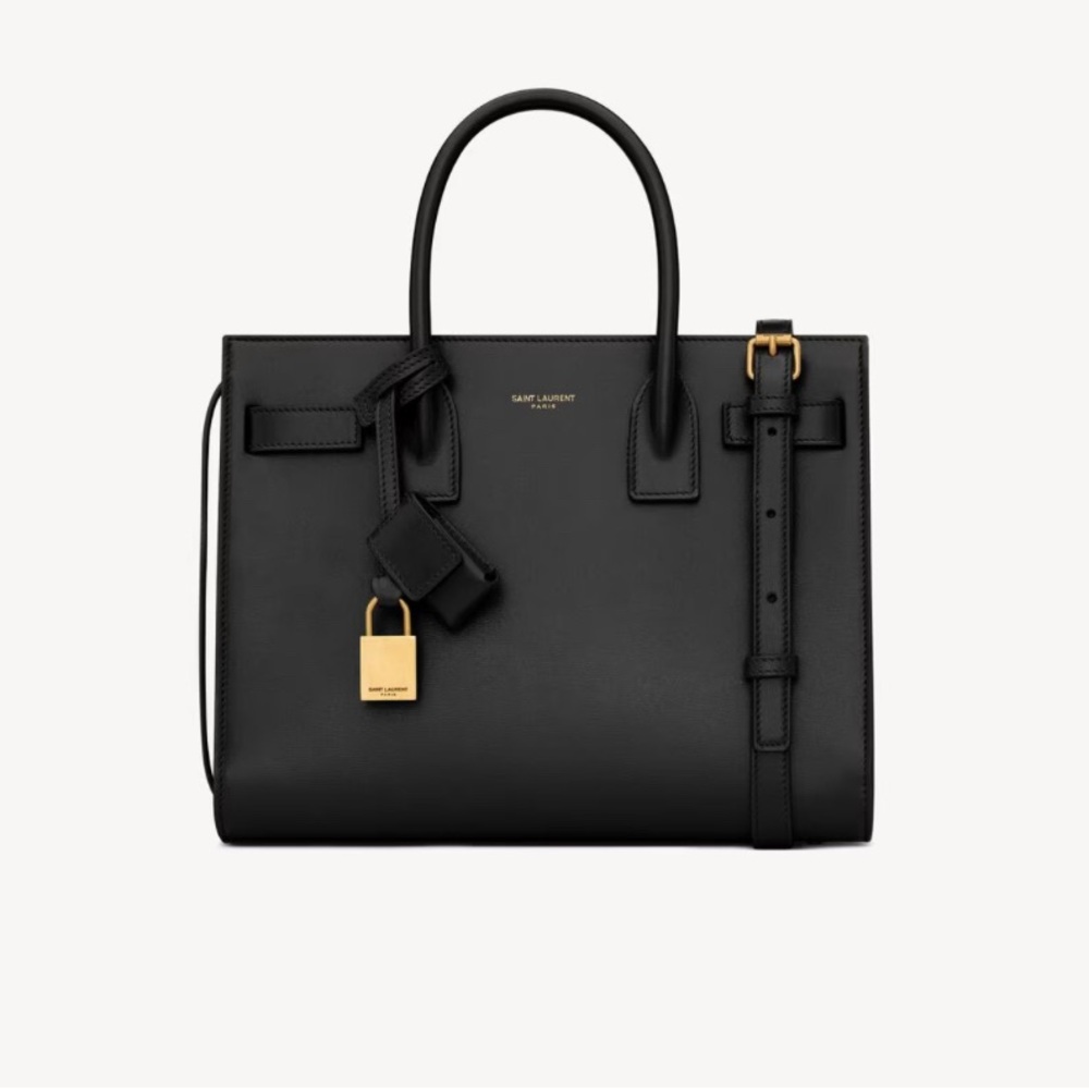 Saint Laurent Sac de Jour Baby in Smooth Leather Black